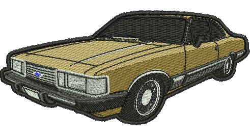 Matriz de matriz Matriz De Bordado Carro Clássico 98
